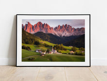 Load image into Gallery viewer, St Johann in Ranui Prints | Val Di Funes wall art, Home Decor Gifts
