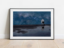 Load image into Gallery viewer, Burnham on Sea Space Print | Milkway Lighthouse Wall Art, Nightsky Photography - Relight Home Decor - Sebastien Coell Photography
