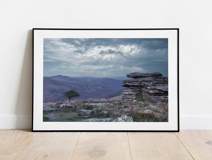 Dartmoor Landscape Print | Combestone Tor Wall Art, Devon Valley - Home Decor Gifts - Sebastien Coell Photography