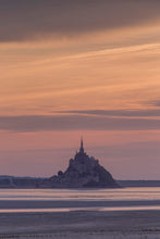 Load image into Gallery viewer, Mont Saint Michel Castle | Normandy Dusk Seascape Photography - Home Decor
