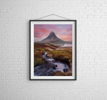 Load image into Gallery viewer, Kirkjufell Mountain Photography | Sunset Scandinavian Prints - Relight Home Decor Gifts - Sebastien Coell Photography
