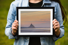 Load image into Gallery viewer, Mont Saint Michel Castle | Normandy Dusk Seascape Photography - Home Decor
