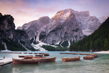 Load image into Gallery viewer, Lago Di Braies Wall Art  | Pragser Wildsee Lake Photography, Dolomiti Mountain photography
