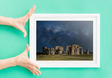 Load image into Gallery viewer, Stonehenge Milkyway Prints | Space Wall Art, Neolithic Astrophotography Home Decor - Relight Images
