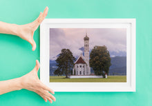 Load image into Gallery viewer, St Coloman Church Print | Bavaria Landscape Photography, Home Decor Gifts
