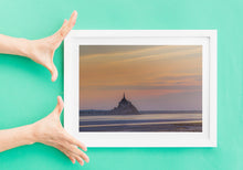 Load image into Gallery viewer, Mont Saint Michel Castle | Normandy Dusk Seascape Photography - Home Decor
