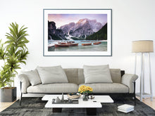 Load image into Gallery viewer, Lago Di Braies Wall Art  | Pragser Wildsee Lake Photography, Dolomiti Mountain photography
