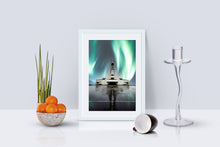 Load image into Gallery viewer, Stykkishólmskirkja Church Wall Art | Icelandic Northern Lights Prints Westfjords - Relight Home Decor
