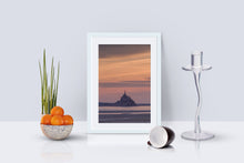 Load image into Gallery viewer, Mont Saint Michel Castle | Normandy Dusk Seascape Photography - Home Decor
