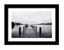 Load image into Gallery viewer, A Black and White Print | Coniston Water Jetty,  Lake district wall art, Cumbria Home Decor - Sebastien Coell Photography
