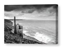 Load image into Gallery viewer, Black and White Prints | Towanroath Mine wall art, Wheal Coates - Home Decor Gifts - Sebastien Coell Photography
