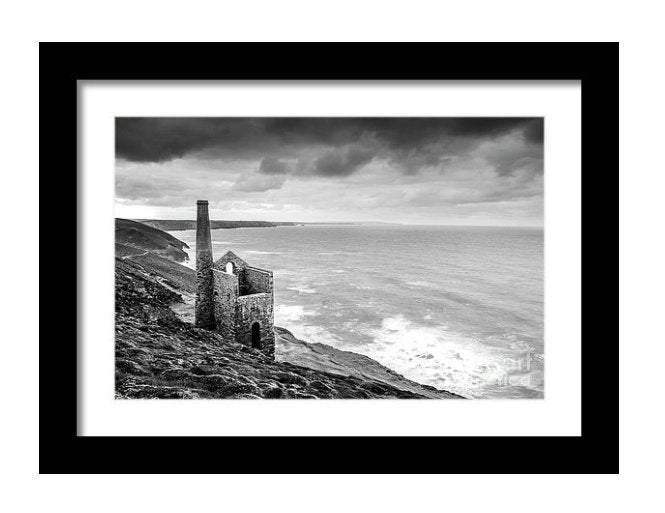 Black and White Prints | Towanroath Mine wall art, Wheal Coates - Home Decor Gifts - Sebastien Coell Photography