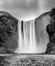 Load image into Gallery viewer, Print / Canvas of Iceland Skogafoss Waterfall wall art, Icelandic Photography wedding gift Christmas present gifts river home decor framed
