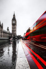 Load image into Gallery viewer, Fine art London Picture | Westminster Print of a London bus at Big Ben - Home Decor - Sebastien Coell Photography
