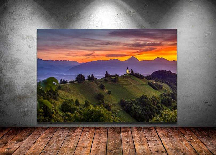 Landscape Photography of St Primoz | Jamnik Church Prints, Alpine Church Home Decor - Sebastien Coell Photography