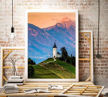 Load image into Gallery viewer, Mountain Photography of St Primoz | Jamnik Church art for Sale, Home Decor Gifts - Sebastien Coell Photography
