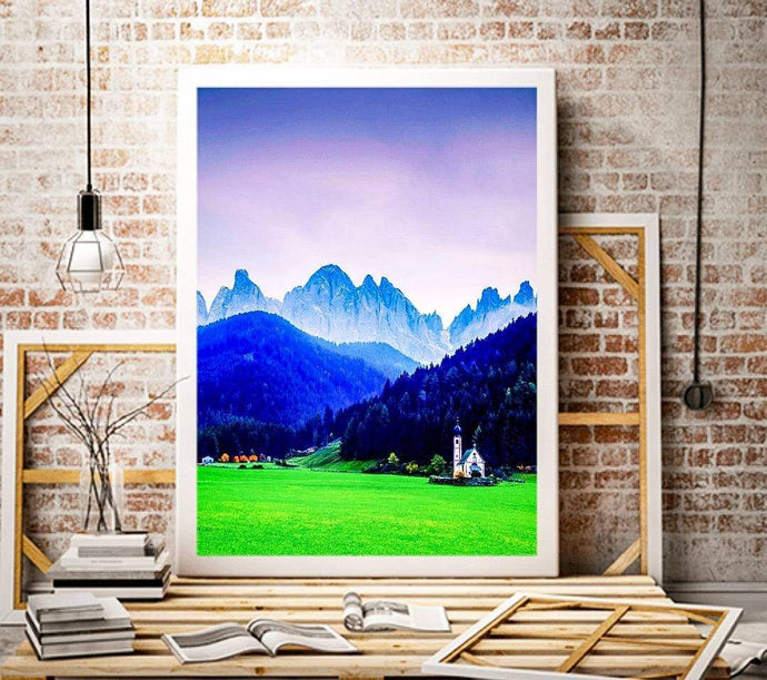 Dolomites art of St Johns church | Ranui wall art, val di Funes - Home Decor Gifts - Sebastien Coell Photography