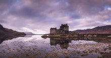 Load image into Gallery viewer, Panoramic Print of Eilean Donan castle | Scotland Landscape Art - Home Decor Gifts - Sebastien Coell Photography
