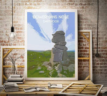 Load image into Gallery viewer, Travel Poster Prints of Bowermans nose, Dartmoor Landscape Photography, Devon wall art and Home Decor Gifts - SCoellPhotography
