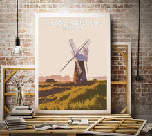 Load image into Gallery viewer, Windmill Poster of Thurne Windpump,  Norfolk Windmill Pictures for Sale and Norfolk Broads prints Home Decor Gifts - SCoellPhotography
