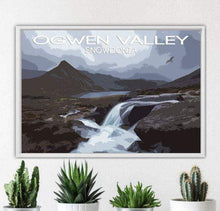 Load image into Gallery viewer, Mountain Poster of Snowdonia Ogwen Valley, Welsh prints for Sale and Tryfan Photo Home Decor Gifts - SCoellPhotography
