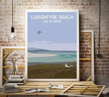 Load image into Gallery viewer, Scottish Art Poster of Luskentyre Beach, Scottish Prints for Sale and Seascape Photography Home Decor Gifts - SCoellPhotography
