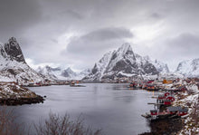 Load image into Gallery viewer, Mountain Photography of Reine | Norway Lofoten Islands wall art - Home Decor Gifts - Sebastien Coell Photography
