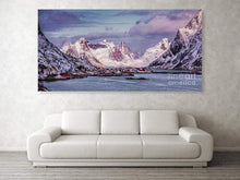 Load image into Gallery viewer, Panoramic Print of Norway&#39;s Reine | Nordic wall art, Arctic Seascape Photography - Sebastien Coell Photography
