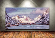 Load image into Gallery viewer, Panoramic Print of Norway&#39;s Reine | Nordic wall art, Arctic Seascape Photography - Sebastien Coell Photography
