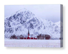 Load image into Gallery viewer, Nordic Arctic Prints of Flakstad Church | Lofoten Islands Photos for Sale, Home Decor Gifts - Sebastien Coell Photography
