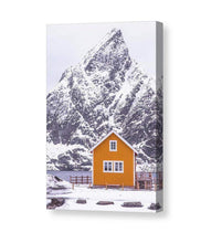 Load image into Gallery viewer, Nordic Prints | The little hut at Sakrisoy, Lofoten Islands Mountain Photography - Sebastien Coell Photography
