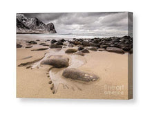 Load image into Gallery viewer, Scandinavian art of Unstad Bay, Lofoten Islands art for Sale, Seascape Photography Home Decor Gifts - Sebastien Coell Photography
