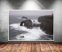 Load image into Gallery viewer, Enys Donan Sea Arch | Lands End Longships Lighthouse, Cornwall Seascape Prints for Sale - Home Decor - Sebastien Coell Photography
