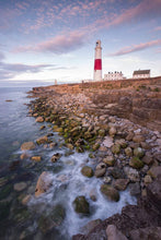 Load image into Gallery viewer, Dorset Seascape Photography of Portland Bill Lighthouse, Jurassic Coast Gifts for Sale, Lighthouse Framed art Home Decor Gifts - SCoellPhotography
