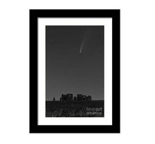 Load image into Gallery viewer, Black and White Sky Prints | Comet Neowise Pictures, Stonehenge art - Home Decor Gifts - Sebastien Coell Photography
