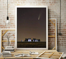 Load image into Gallery viewer, Neowise Comet Print | Stonehenge Pictures for Sale and Space Photos - Home Decor Gifts - Sebastien Coell Photography
