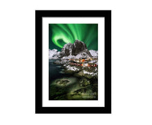 Load image into Gallery viewer, Aurora Prints | Scandinavia art of Hamnoy, Lofoten Mountain Photography - Home Decor Prints - Sebastien Coell Photography
