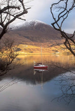 Load image into Gallery viewer, Isle of Skye Prints | A Yacht sits one of Scotlands beautiful loch&#39;s, Scottish art prints - Sebastien Coell Photography
