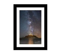 Load image into Gallery viewer, Night sky art of St Michaels Mount | Cornish art Space Astro - Home Decor Gifts - Sebastien Coell Photography
