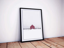 Load image into Gallery viewer, Scandinavian Minimalist art | Norwegian Red Hut, Nordic art - Home Decor Gifts - Sebastien Coell Photography
