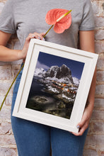 Load image into Gallery viewer, Moonscape Print of Hamnoy | Lofoten Island Night Sky Mountain Photography - Home Decor - Sebastien Coell Photography
