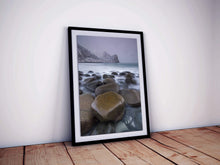 Load image into Gallery viewer, Lofoten Islands Print of Unstad Bay, Scandinavian Beach art for Sale and Nordic Gifts Home Decor - SCoellPhotography
