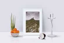 Load image into Gallery viewer, Travel Poster Print of Dartmoors Brentor Church, Devon wall art Home Decor Gifts - SCoellPhotography
