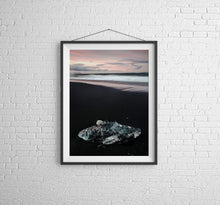 Load image into Gallery viewer, Scandinavian art of The Black Diamond Beach | Iceland prints for Sale Home Decor - Sebastien Coell Photography
