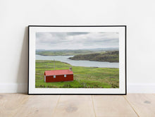 Load image into Gallery viewer, Scottish Hebrides prints | Red Barn on the Isle of Harris and Lewis - Home Decor Wall Art - Sebastien Coell Photography
