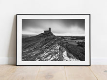 Load image into Gallery viewer, Dartmoor Prints of Brentor Church | Black and White Landscape Photography - Sebastien Coell Photography
