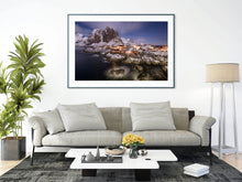 Load image into Gallery viewer, Night time Print of Hamnoy | Lofoten Island Mountain Photography for Sale - Home Decor - Sebastien Coell Photography
