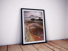 Load image into Gallery viewer, Nordic Fine art Photos | The Dragon Eye rock pool at Uttakleiv Beach wall art - Home Decor Gifts - Sebastien Coell Photography
