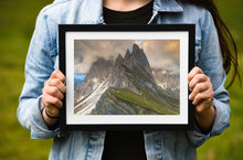 Load image into Gallery viewer, Dolomites art of Seceda | Mountain Photography For Sale, Northern Italy Home Decor - Sebastien Coell Photography
