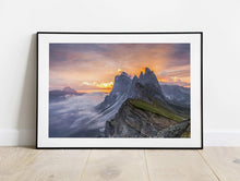 Load image into Gallery viewer, Mountain Photography of Seceda | Dolomites art For Sale, Italy Prints - Home Decor Gifts - Sebastien Coell Photography
